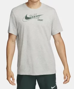 Nike Court Dri-Fit Swoosh Grey β Mens Shirt