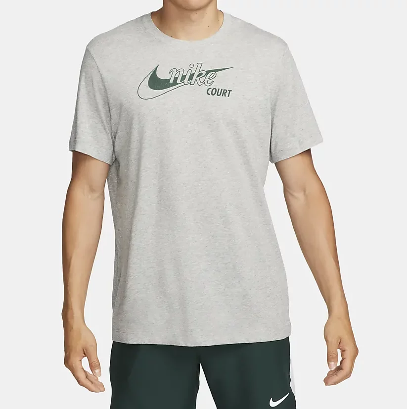 Nike Court Dri-Fit Swoosh Grey β Mens Shirt