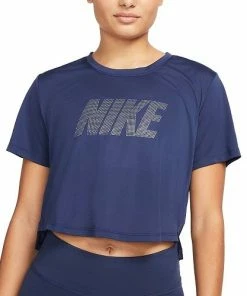 Nike Dri Fit Womans Crop Top Navy