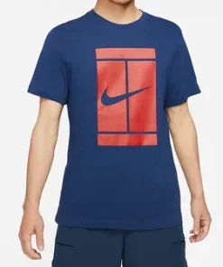 Nike Court Mens Tennis Shirt Navy/Red
