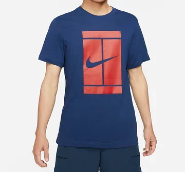 Nike Court Mens Tennis Shirt Navy/Red